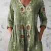 Elise | Long Blouse with V-Neck