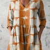 Ella | Geometric V-Neck Shirt