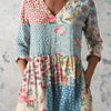 Emily | Floral Patchwork V-Neck Shirt