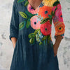 Elizabeth | Classic Floral V-Neck Shirt