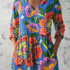 Abigail | Tropical Floral V-Neck Shirt