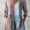 Eleanor | Colour Block Line V-Neck Shirt