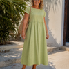 Awaline | Minimal Short Sleeve Relaxed Midi Dress