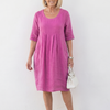 Eska | Gathered Front Half Sleeve Knee Length Dress