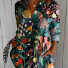 Angela | Vibrant Artistic Button-Up Blouse