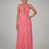 Rosel | Halter Neck Pleated Skirt Maxi Dress