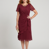 Eira | Short Sleeve Layered Hem Midi Dress