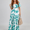 Orelina | Off Shoulder Cutout Waist Maxi Dress