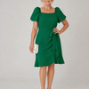 Ruosa | Short Puff Sleeve Side Tie Detail Mini Dress