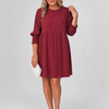 Corinne | Long Sleeve Smocked Cuffs Mini Dress