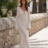 Seleium | Knit Bell Sleeve Maxi Dress