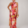 Elisabetta | Halter Neck Floral Print Maxi Dress