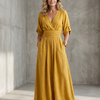 Wanda | Cross Front Wide Leg Jumpsuit