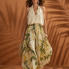 Solange | Halter Neck Blouse Floral Wide Leg Set