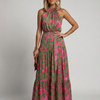 Rowen | Draped Halter Midi Dress