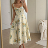 Lynn | Soft Corset Style Structured Bodice Midi Dress