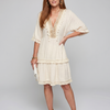 Drea | Embroidered Detail Short Sleeve Mini Dress