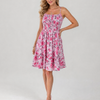 Rosabelle | Spaghetti Strap Floral Print Knee Length Dress