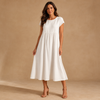 GABRIELLE | Timeless Elegance Fluid Midi Dress