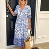 Ellie | Graceful V-Neck Floral Dress