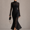 Julia | Long Black Lace Dress