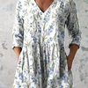 Jeanne | Long Blouse with V-Neck