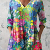 Maelle | Long Blouse with V-Neck