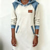 Alexa | Cozy Contrast Hooded Dress