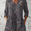 Emma | Floral Art Print V-Neck Shirt