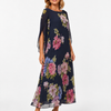 SAVIRA | Floral Print Maxi Dress in Lightweight Chiffon