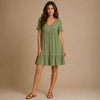 JANA | V-Neck Ribbed Layered Mini Dress