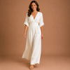 ELEANORA | Wide Leg Wrap Jumpsuit
