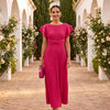 SERAPHINA | Elegant Pleated Maxi Dress with Twist Waist