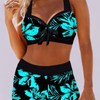 Sherrie - Floral Print High-Waisted Swimsuit