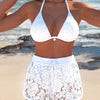Lara | Chic Solid Color Lace Bikini Ensemble