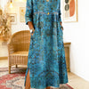 Carmen | Blue Printed Dress