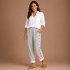 CAITLIN | Stylish Striped Button Pants
