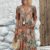 Dorina | V-Neck Dress with Print