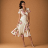 GISELLE | Elegant Floral Midi Dress