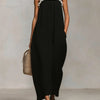 Mirelle™ | Maxi Dress with Color Blocks and Spaghetti Straps