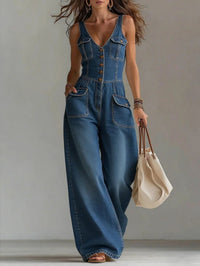Claire | Women's V-Neck Jumpsuit Outfit