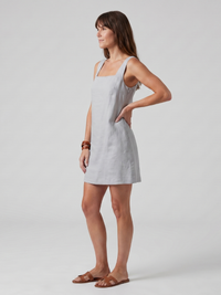 Azure | Square Neck Clean Silhouette Mini Dress