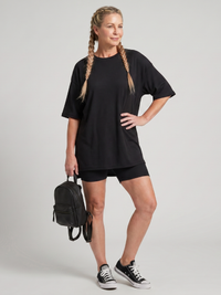 Colette | Short Sleeve Crew Neck Top And Biker Shorts Set