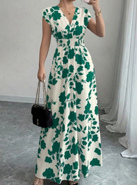 Daniela | Long Floral Dress with V-Neck