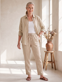 Noor | Long Sleeve Shirt Tapered Pants Set