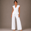 ABIGAIL | Elegant women's set V-neck top and trousers