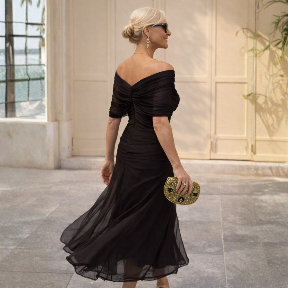MIKAELA™ | Off Shoulder Maxi Dress