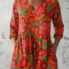 Aubrey | Ethnic Summer Floral V-Neck Shirt