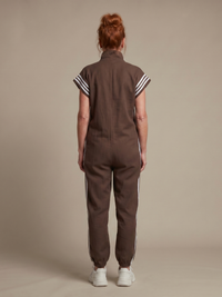 Lark | Zip Front Stripe Panel Jumpsuit