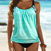 April - Leopard Print Solid Color Tankini